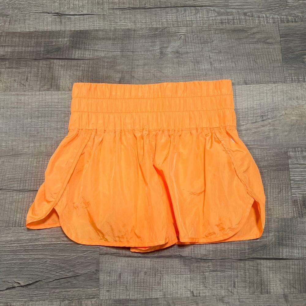 Free People Neon Orange Athletic Shorts